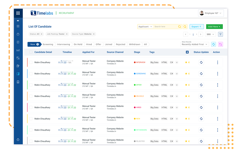 Applicant tracking