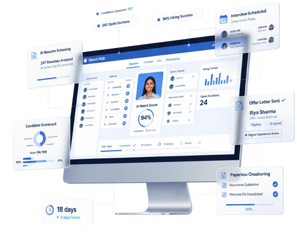 Talent management workflow screen