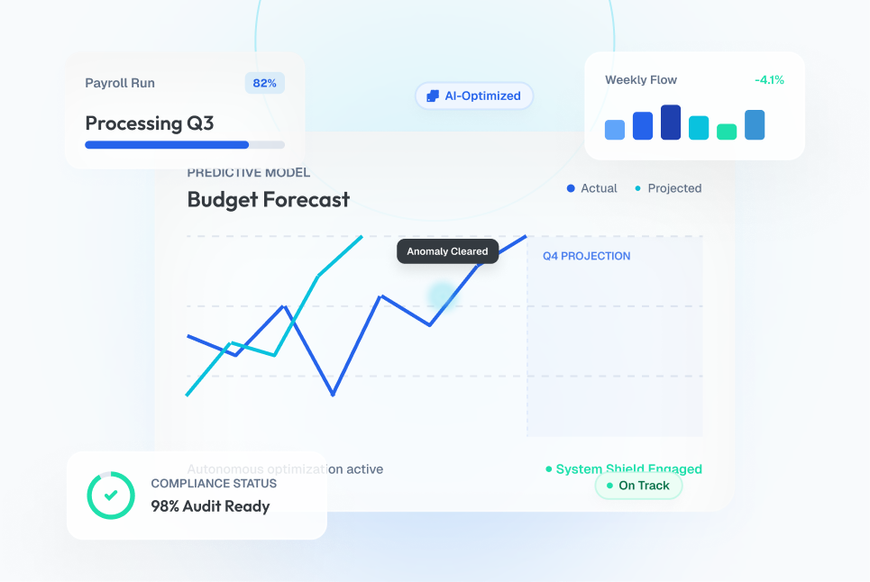 AI budget forecast and anomaly detection