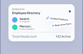 Employee directory and live staff sync
