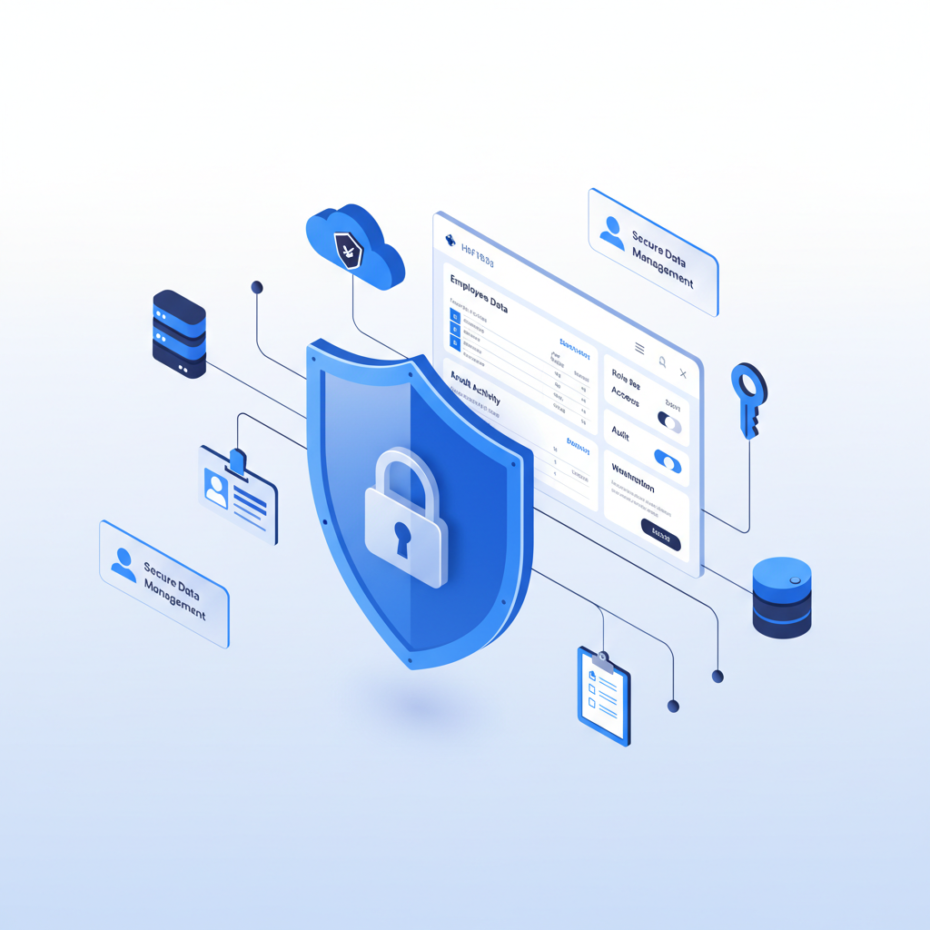 Illustration of secure workforce data management